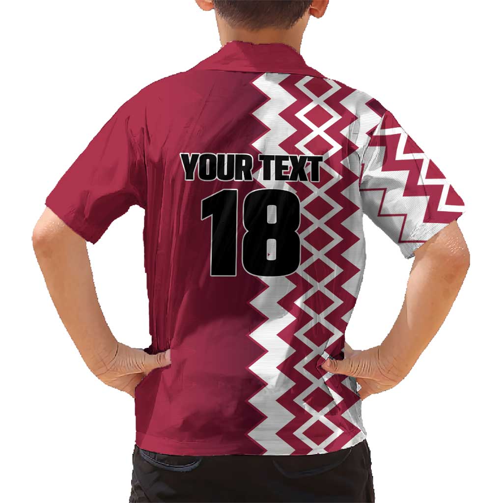 Custom Qatar Football Hawaiian Shirt Maroon One Go Champion - Wonder Print Shop
