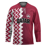Custom Qatar Football Hockey Jersey Maroon One Go Champion - Wonder Print Shop