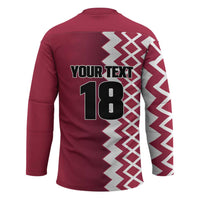Custom Qatar Football Hockey Jersey Maroon One Go Champion - Wonder Print Shop