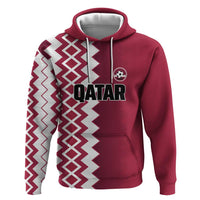 Custom Qatar Football Hoodie Maroon One Go Champion - Wonder Print Shop
