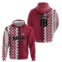 Custom Qatar Football Hoodie Maroon One Go Champion - Wonder Print Shop