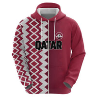 Custom Qatar Football Hoodie Maroon One Go Champion - Wonder Print Shop