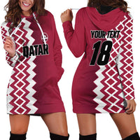Custom Qatar Football Hoodie Dress Maroon One Go Champion - Wonder Print Shop