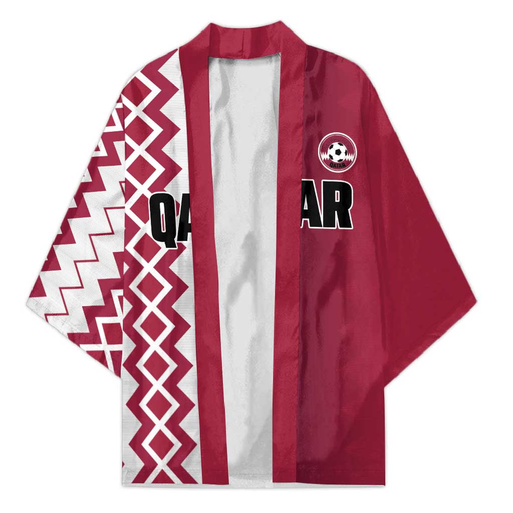 Custom Qatar Football Kimono Maroon One Go Champion - Wonder Print Shop