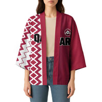 Custom Qatar Football Kimono Maroon One Go Champion - Wonder Print Shop