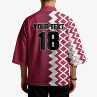 Custom Qatar Football Kimono Maroon One Go Champion - Wonder Print Shop