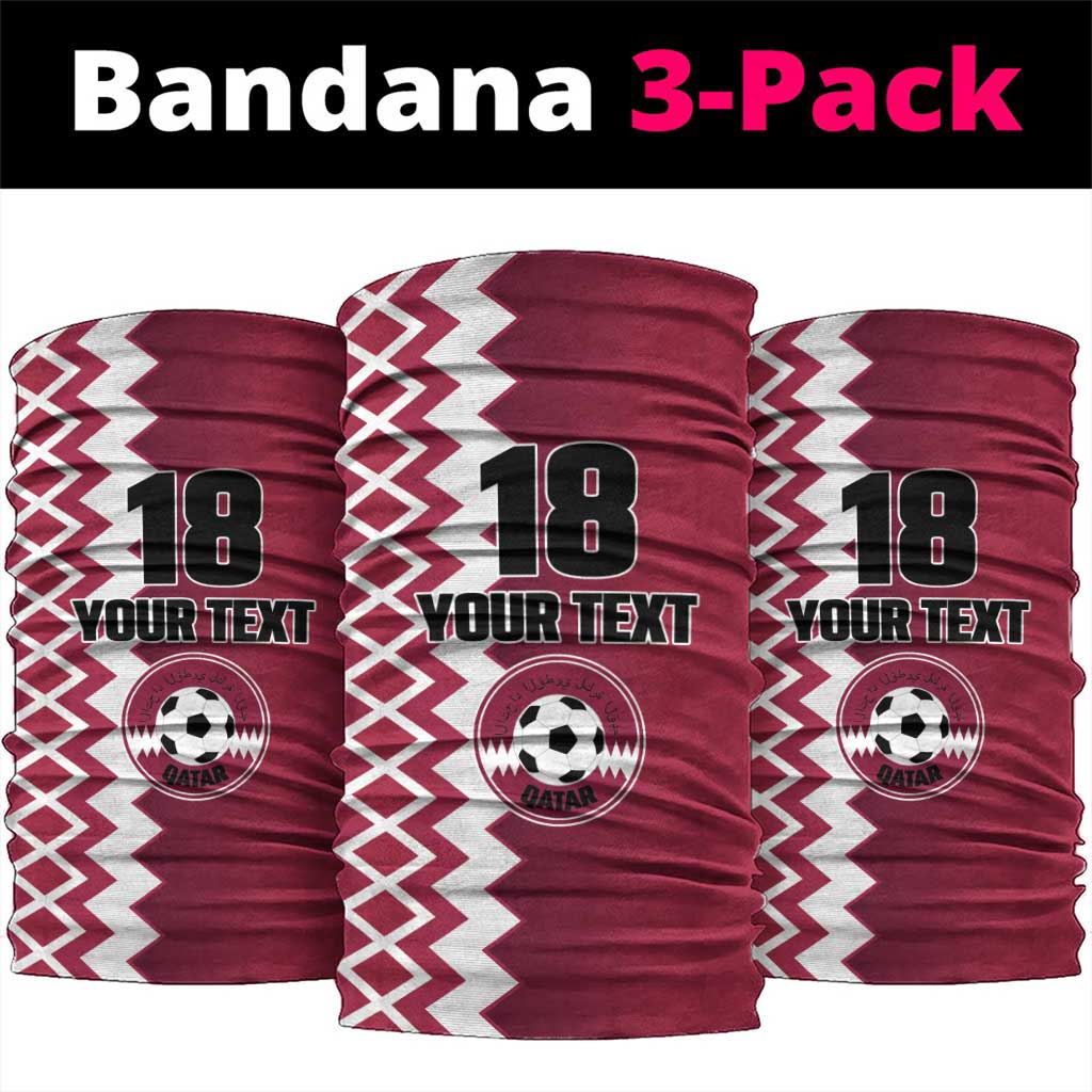 Custom Qatar Football Neck Gaiter Maroon One Go Champion - Wonder Print Shop