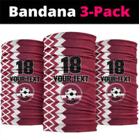 Custom Qatar Football Neck Gaiter Maroon One Go Champion - Wonder Print Shop