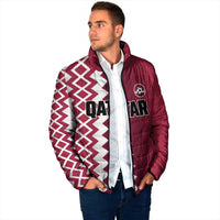 Custom Qatar Football Padded Jacket Maroon One Go Champion - Wonder Print Shop