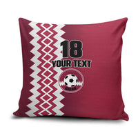 Custom Qatar Football Pillow Cover Maroon One Go Champion - Wonder Print Shop