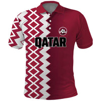 Custom Qatar Football Polo Shirt Maroon One Go Champion - Wonder Print Shop