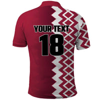 Custom Qatar Football Polo Shirt Maroon One Go Champion - Wonder Print Shop
