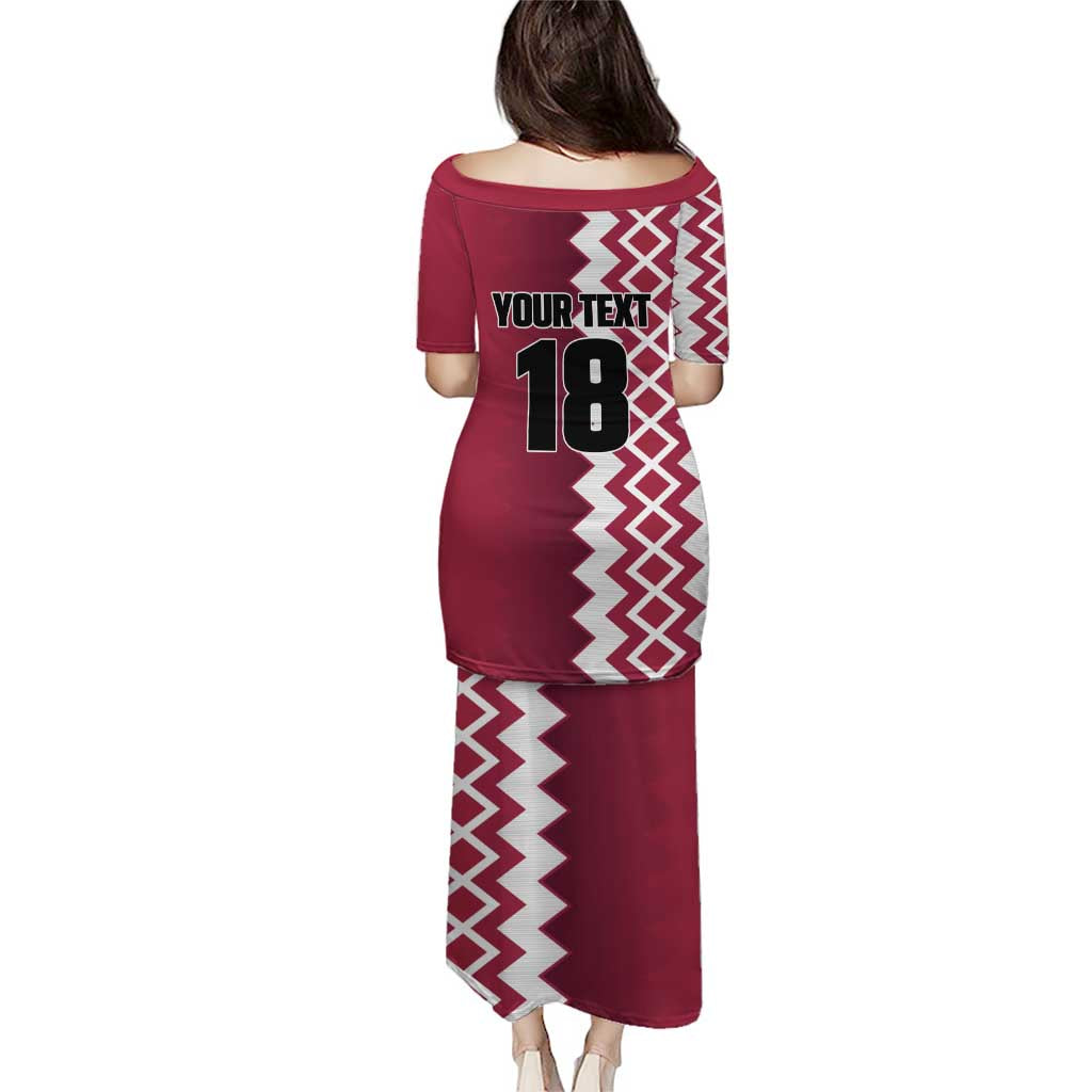 Custom Qatar Football Puletasi Maroon One Go Champion - Wonder Print Shop
