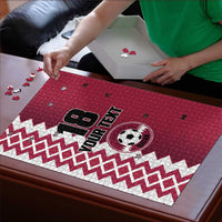 Custom Qatar Football Puzzle Maroon One Go Champion - Wonder Print Shop