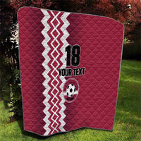 Custom Qatar Football Quilt Maroon One Go Champion - Wonder Print Shop