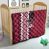 Custom Qatar Football Quilt Maroon One Go Champion - Wonder Print Shop