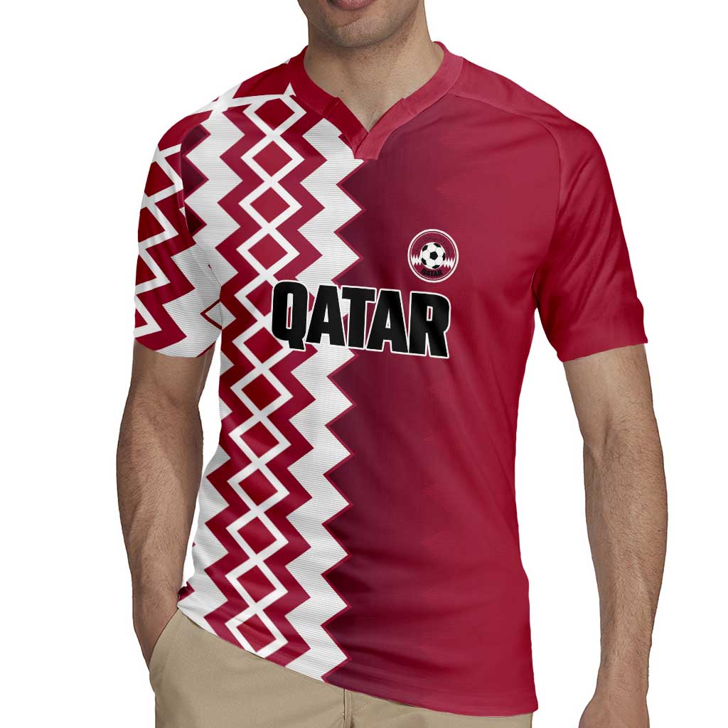 Custom Qatar Football Rugby Jersey Maroon One Go Champion - Wonder Print Shop
