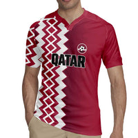 Custom Qatar Football Rugby Jersey Maroon One Go Champion - Wonder Print Shop
