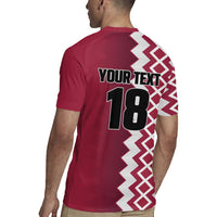 Custom Qatar Football Rugby Jersey Maroon One Go Champion - Wonder Print Shop