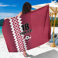 Custom Qatar Football Sarong Maroon One Go Champion - Wonder Print Shop