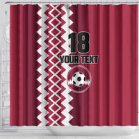 Custom Qatar Football Shower Curtain Maroon One Go Champion - Wonder Print Shop