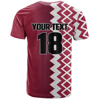 Custom Qatar Football T Shirt Maroon One Go Champion - Wonder Print Shop