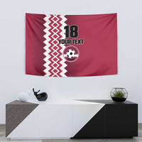 Custom Qatar Football Tapestry Maroon One Go Champion - Wonder Print Shop