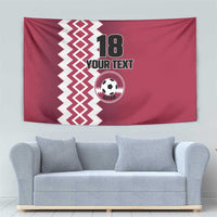 Custom Qatar Football Tapestry Maroon One Go Champion - Wonder Print Shop