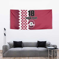 Custom Qatar Football Tapestry Maroon One Go Champion - Wonder Print Shop