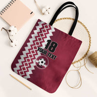 Custom Qatar Football Tote Bag Maroon One Go Champion - Wonder Print Shop