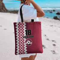 Custom Qatar Football Tote Bag Maroon One Go Champion - Wonder Print Shop