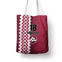 Custom Qatar Football Tote Bag Maroon One Go Champion - Wonder Print Shop
