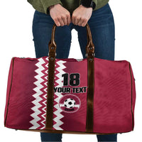 Custom Qatar Football Travel Bag Maroon One Go Champion - Wonder Print Shop