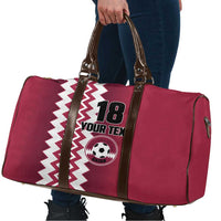 Custom Qatar Football Travel Bag Maroon One Go Champion - Wonder Print Shop
