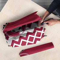 Custom Qatar Football Umbrella Maroon One Go Champion - Wonder Print Shop
