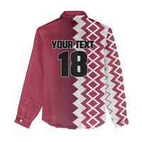 Custom Qatar Football Women Casual Shirt Maroon One Go Champion - Wonder Print Shop