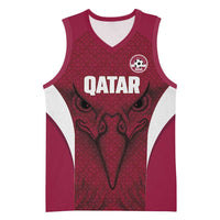 Custom Qatar Football Basketball Jersey Maroon Falcon Spirit Red Version - Wonder Print Shop
