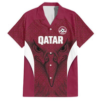 Custom Qatar Football Family Matching Summer Maxi Dress and Hawaiian Shirt Maroon Falcon Spirit Red Version - Wonder Print Shop