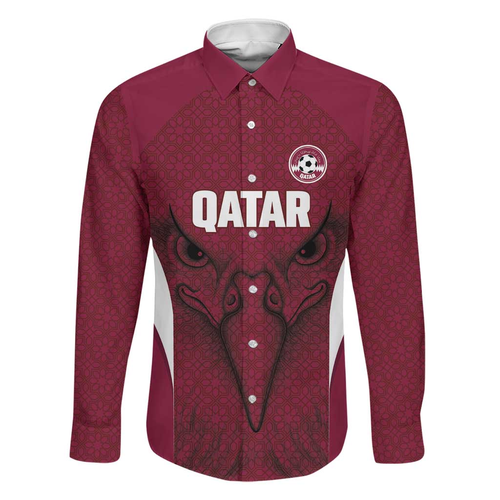 Custom Qatar Football Family Matching Summer Maxi Dress and Hawaiian Shirt Maroon Falcon Spirit Red Version - Wonder Print Shop