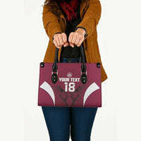 Custom Qatar Football Leather Bag Maroon Falcon Spirit Red Version - Wonder Print Shop