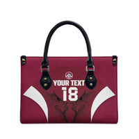 Custom Qatar Football Leather Bag Maroon Falcon Spirit Red Version - Wonder Print Shop