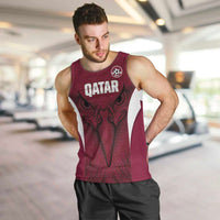 Custom Qatar Football Men Tank Top Maroon Falcon Spirit Red Version - Wonder Print Shop