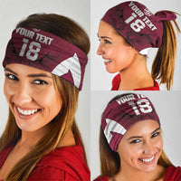 Custom Qatar Football Neck Gaiter Maroon Falcon Spirit Red Version - Wonder Print Shop