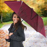 Custom Qatar Football Umbrella Maroon Falcon Spirit Red Version - Wonder Print Shop