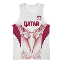 Custom Qatar Football Basketball Jersey Maroon Falcon Spirit White Version - Wonder Print Shop