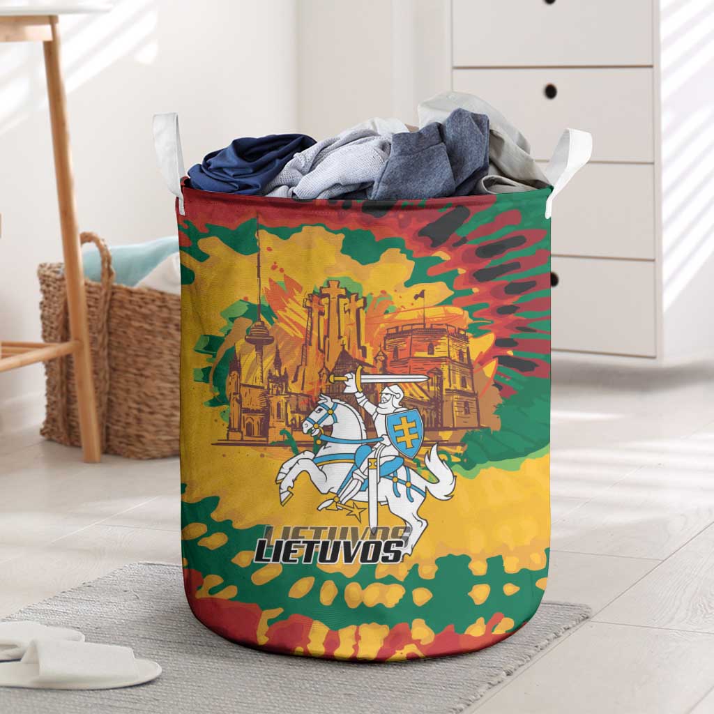 Lithuania Independence Day Laundry Basket Vytis Knight National Pride