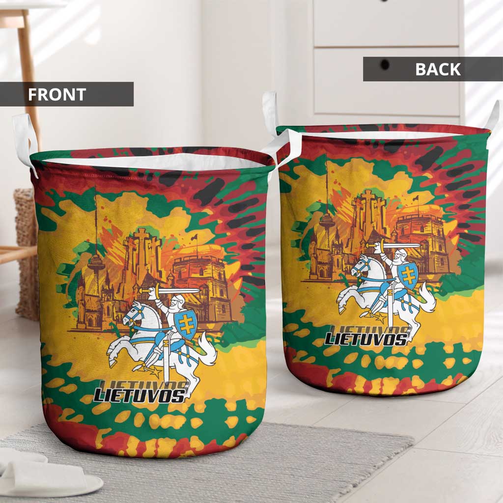 Lithuania Independence Day Laundry Basket Vytis Knight National Pride
