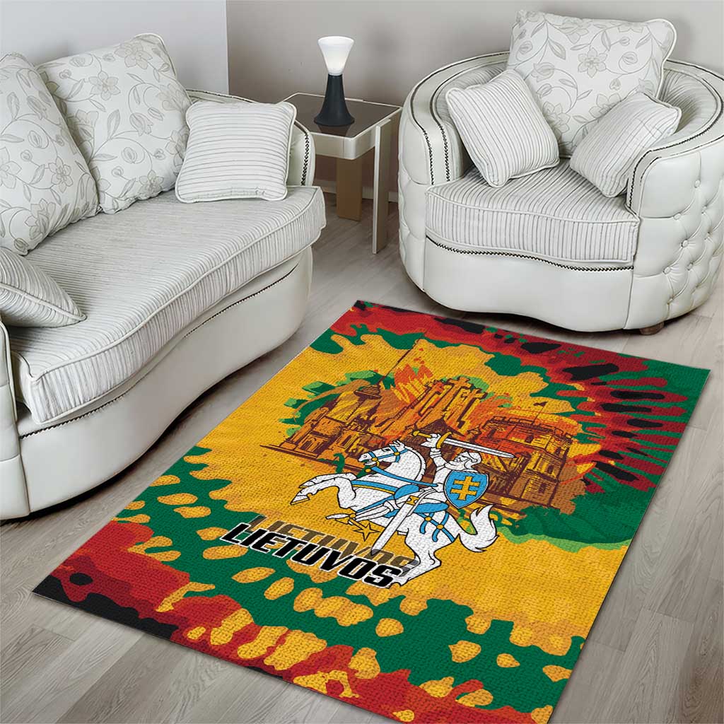 Lithuania Independence Day Area Rug Vytis Knight National Pride