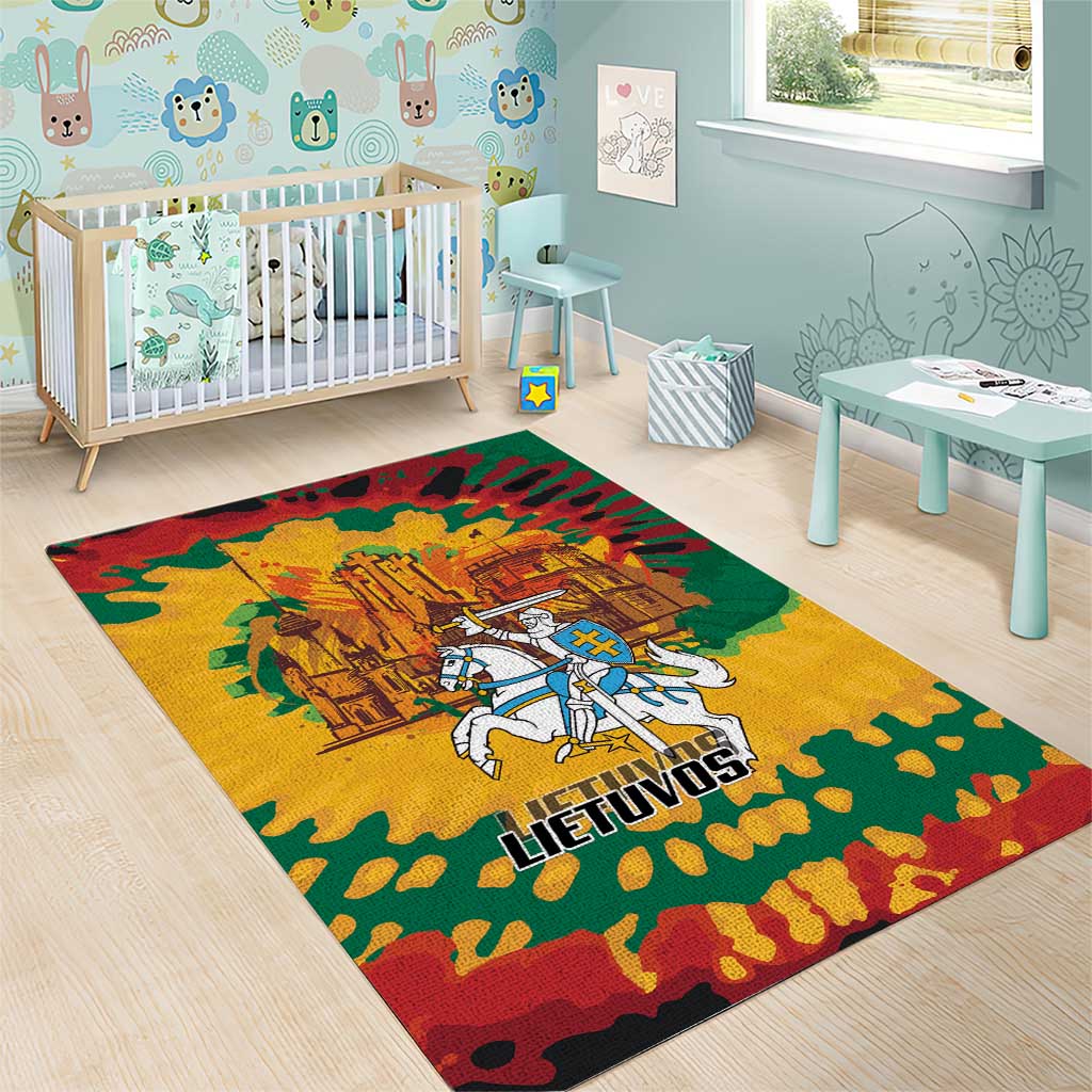 Lithuania Independence Day Area Rug Vytis Knight National Pride