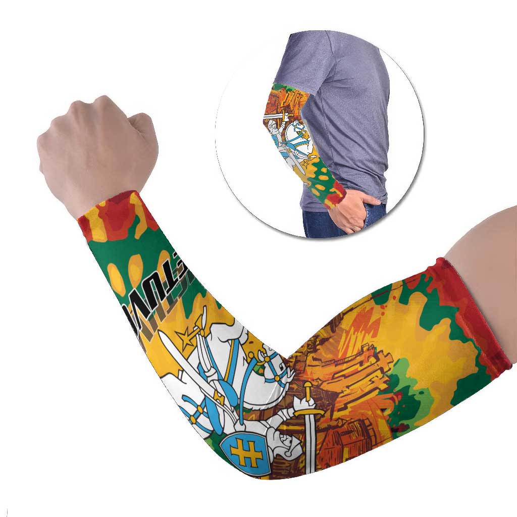 Lithuania Independence Day Arm Sleeves Vytis Knight National Pride